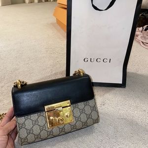 Gucci Padlock Small GG Crossbody Pre-owned Beige